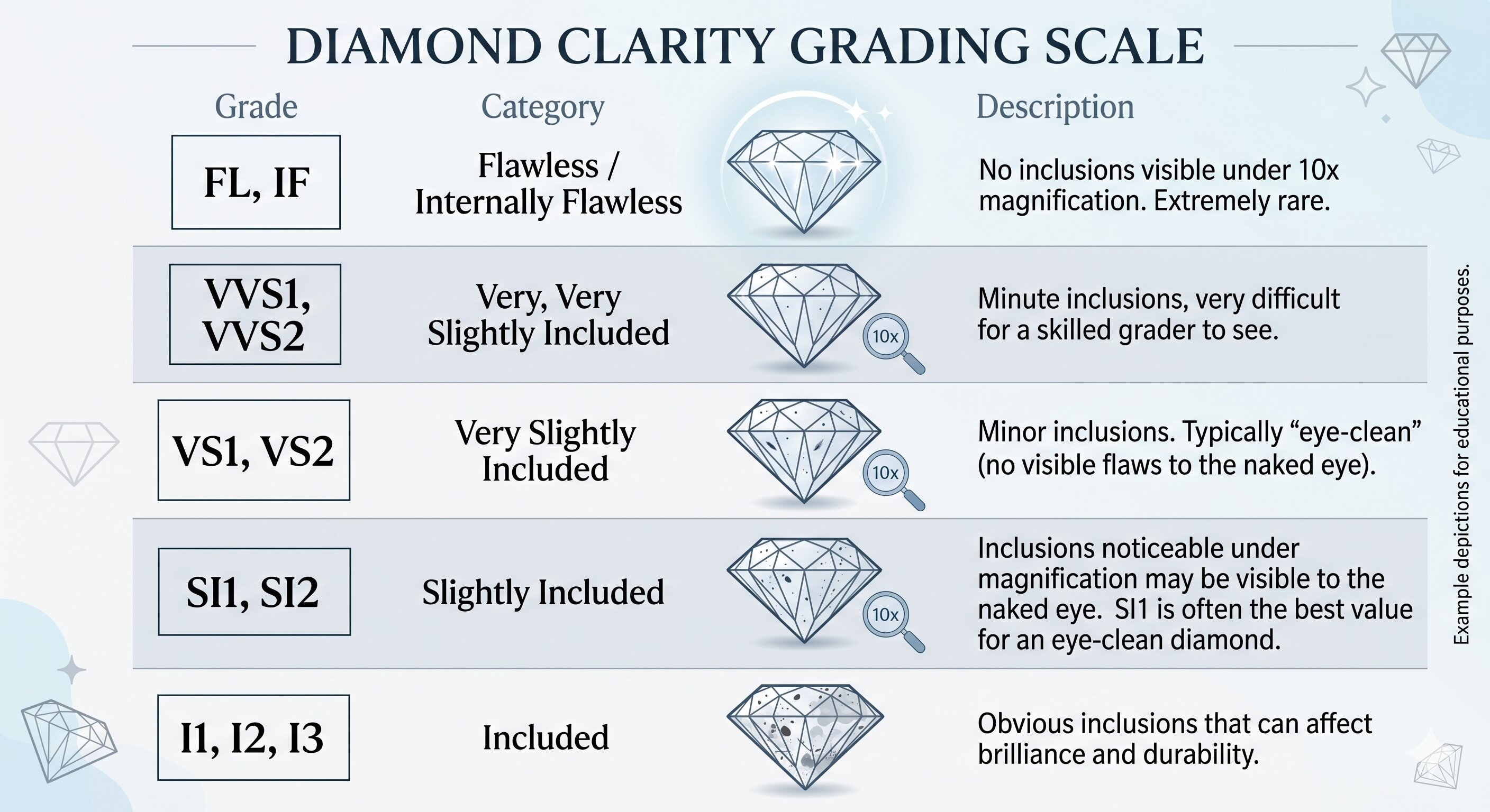 diamond clarity grading scale